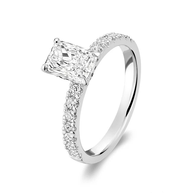 Lab Grown Radiant-Cut Engagement Ring