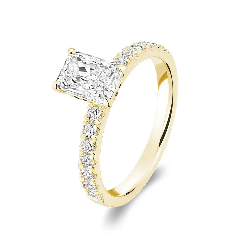 Lab Grown Radiant-Cut Engagement Ring