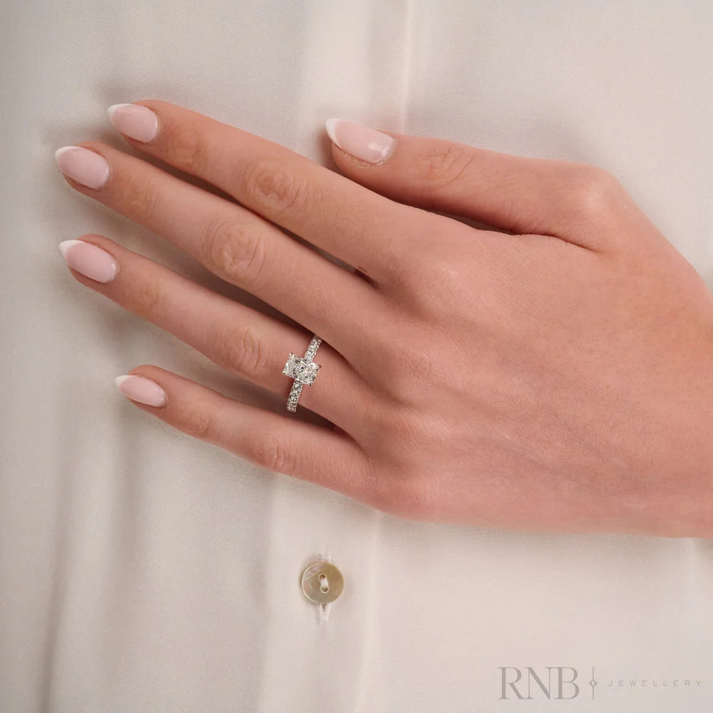Lab Grown Radiant-Cut Engagement Ring