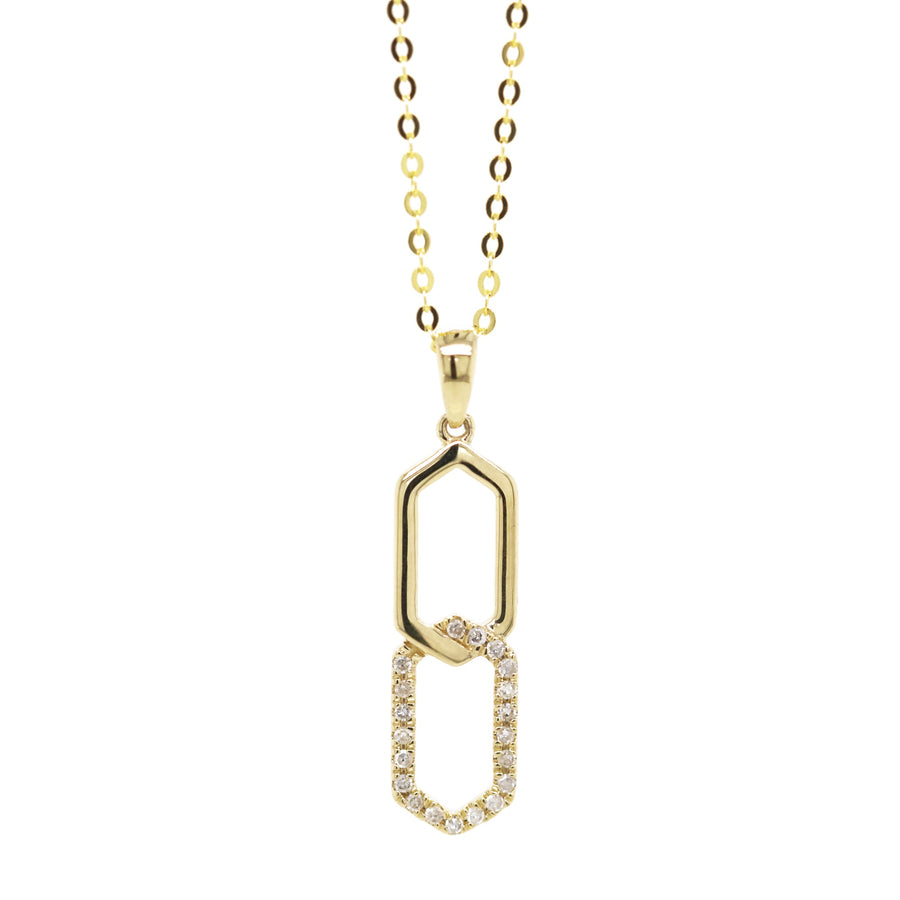 10k Gold & Diamond Looped Necklace