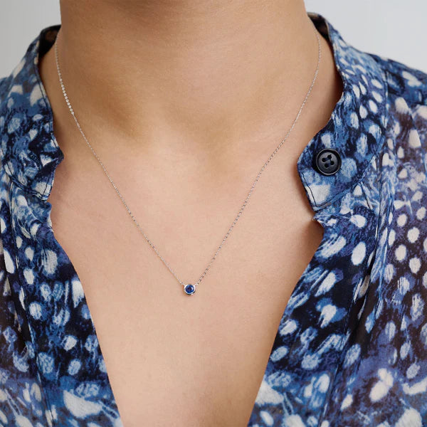 Bezel Set Gemstone Necklace