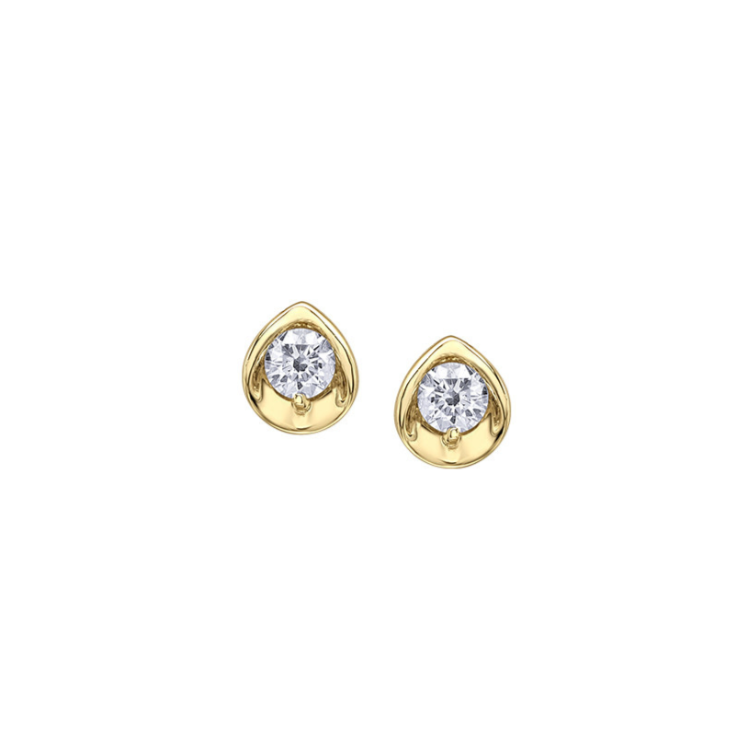 Teardrop Canadian Diamond Studs