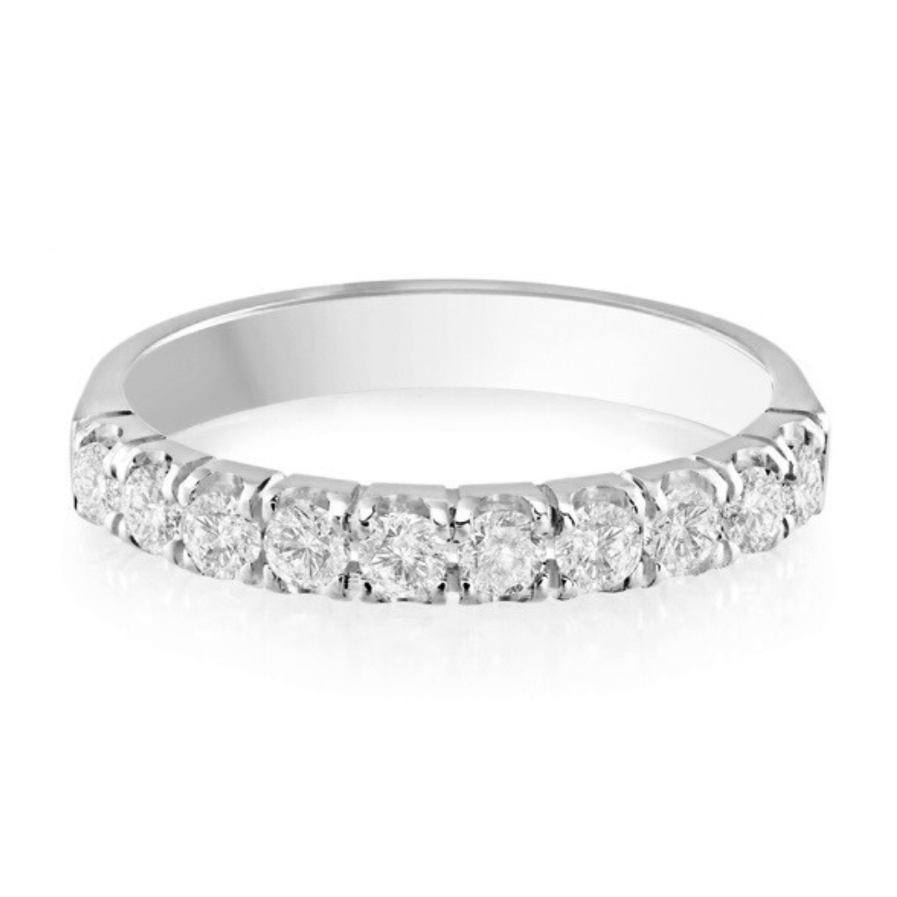14K Gold Diamond Wedding Band