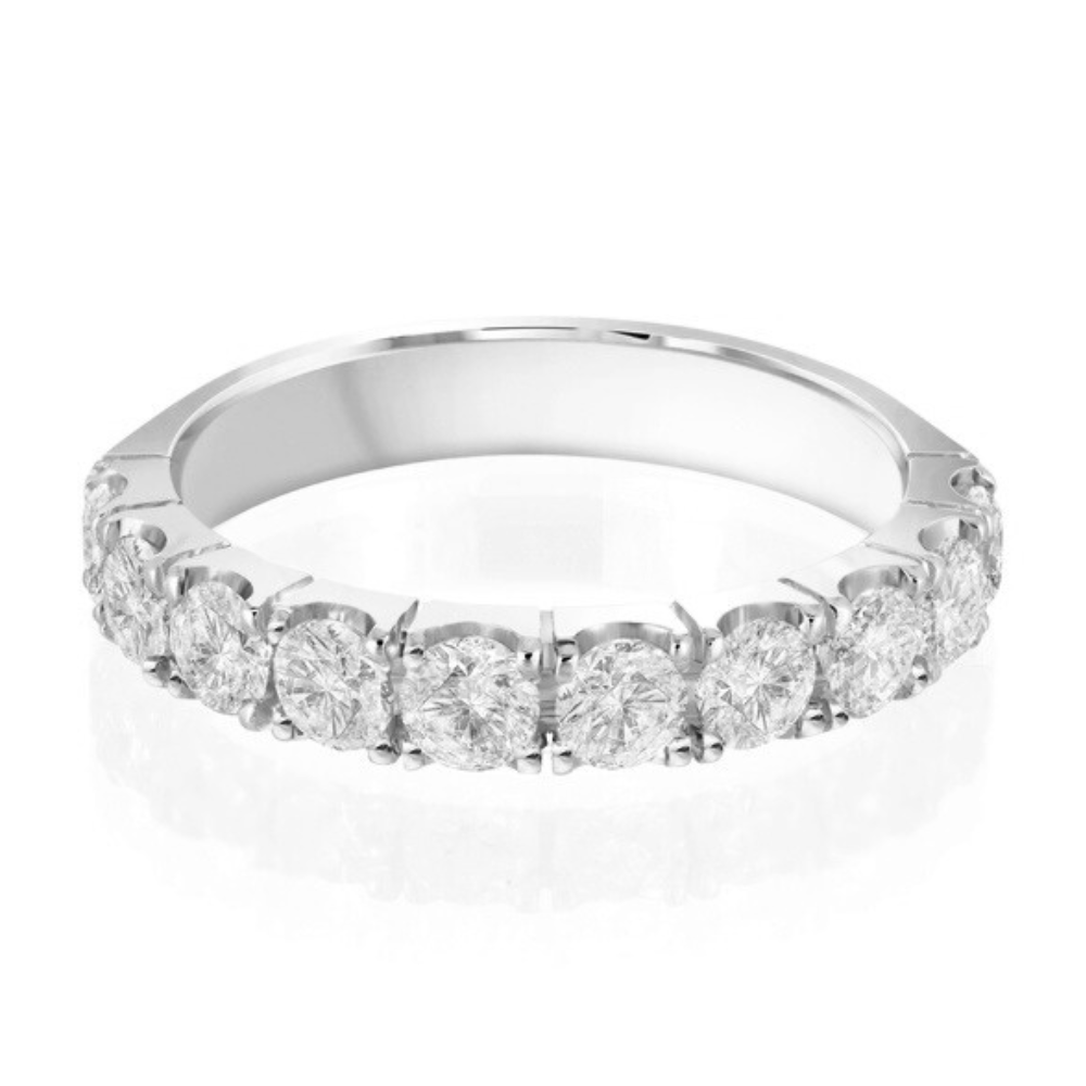 14K Gold Diamond Wedding Band