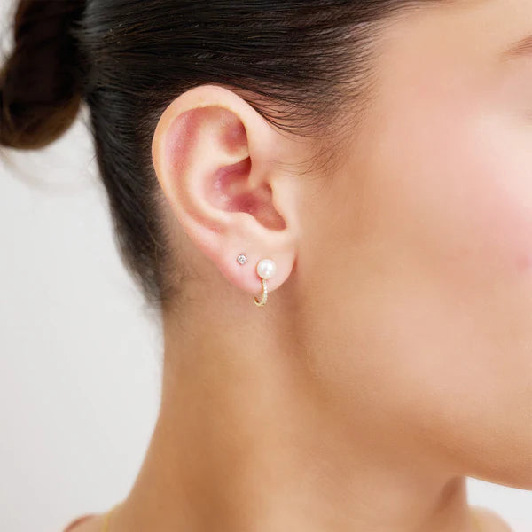 Diamond & Pearl Earrings