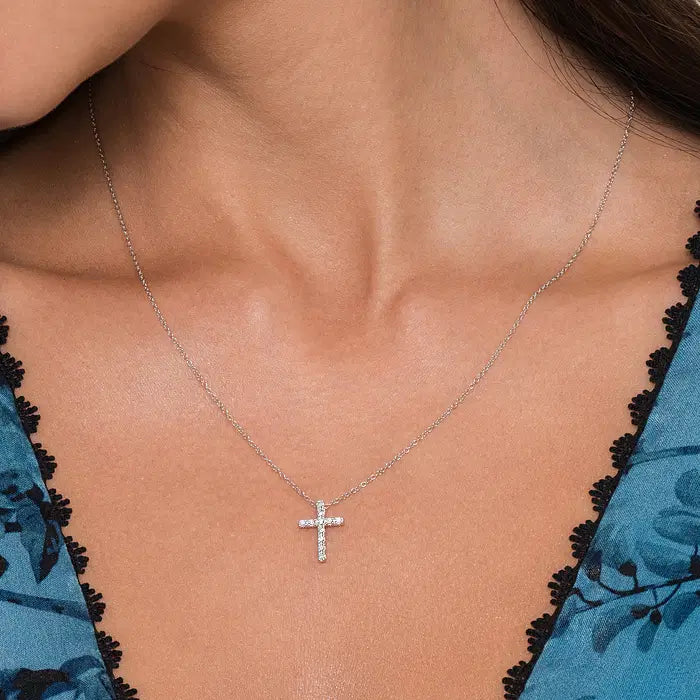 Diamond Cross Pendant Necklace