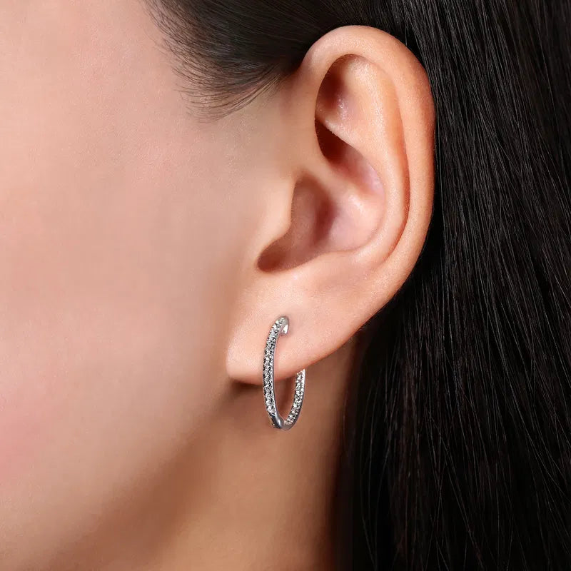 Inside Out Diamond Hoops