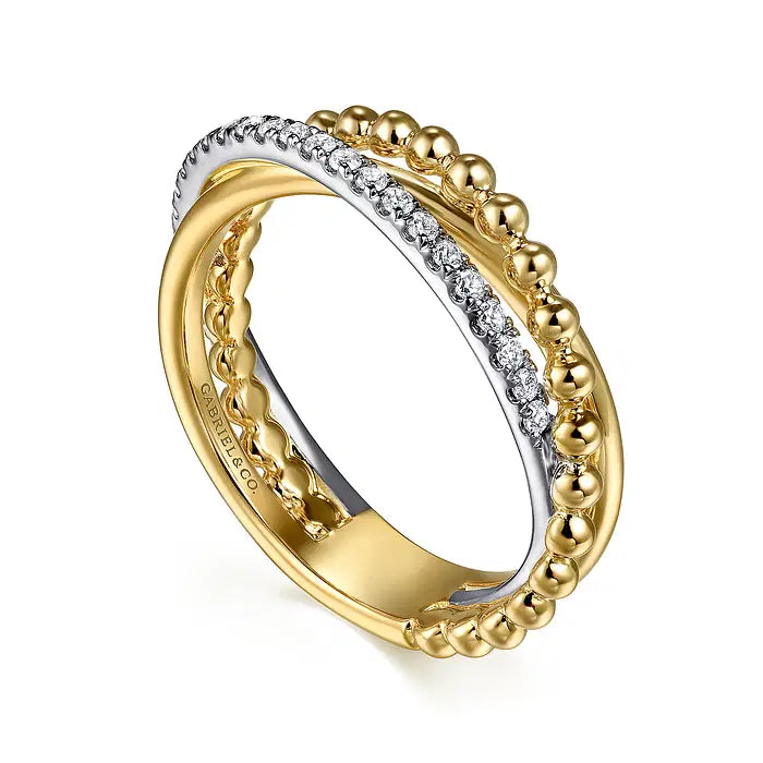 Diamond Criss Cross Bujukan Fashion Ring