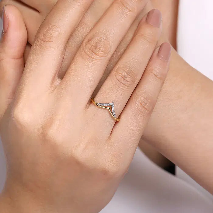 Diamond Chevron Ring