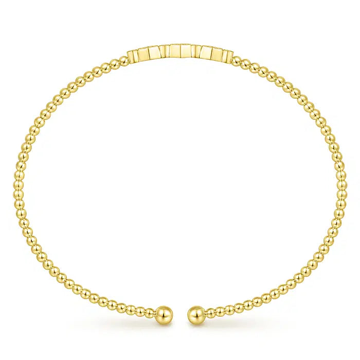 Bujukan Bead & Hexagon Cluster Diamond Bangle