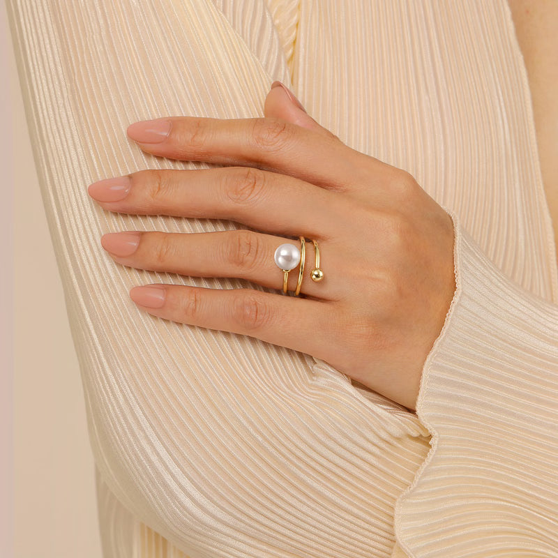 Bujukan Beads and Pearl Bypass Ring