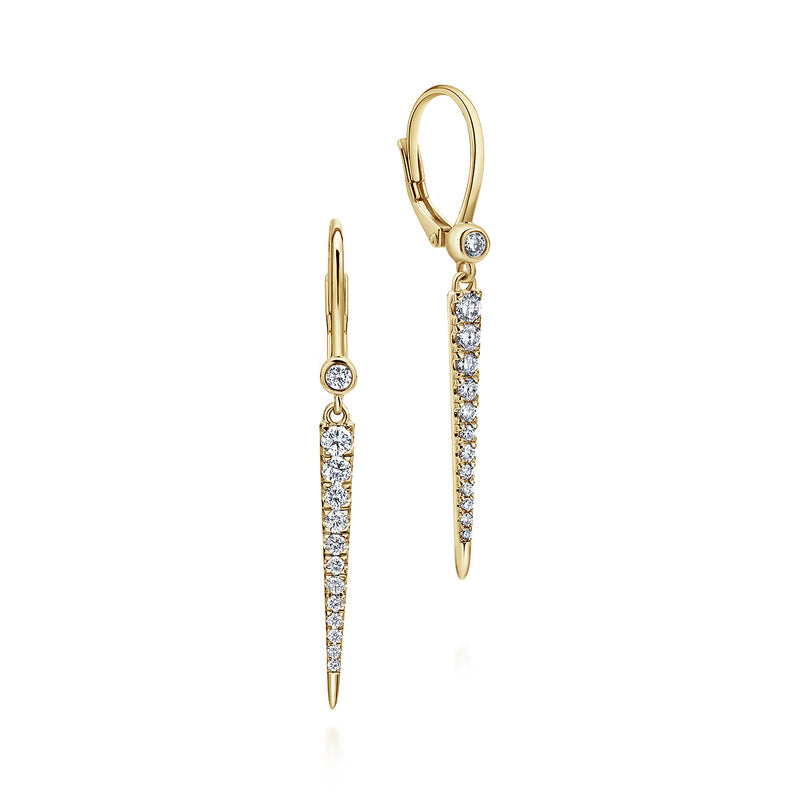 Diamond Spike Drop Earrings