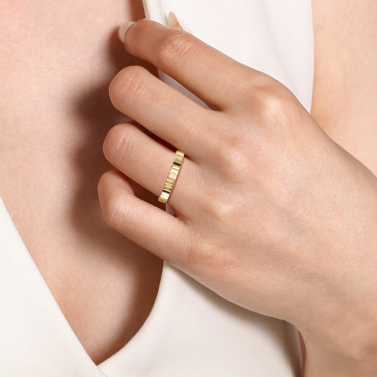 Fluted Stackable Ring