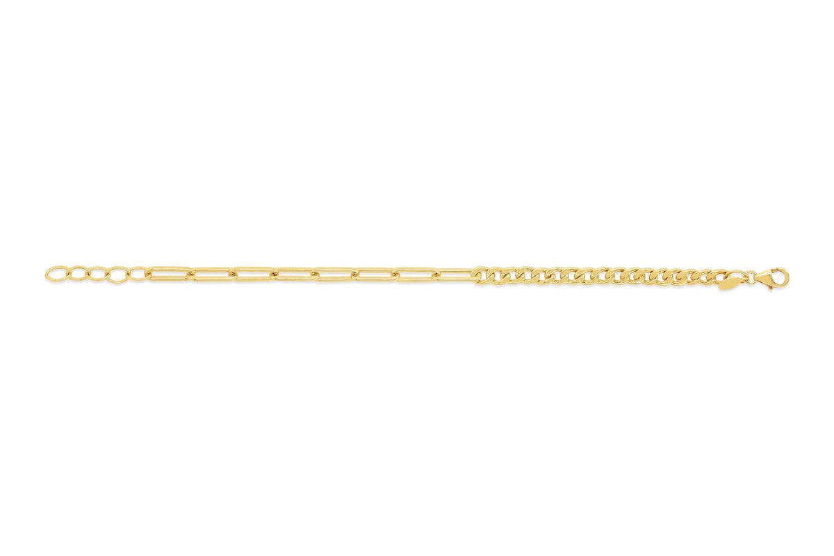 Curb & Paperclip Bracelet