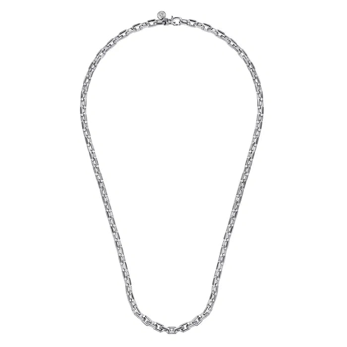 Solid Faceted Link Chain