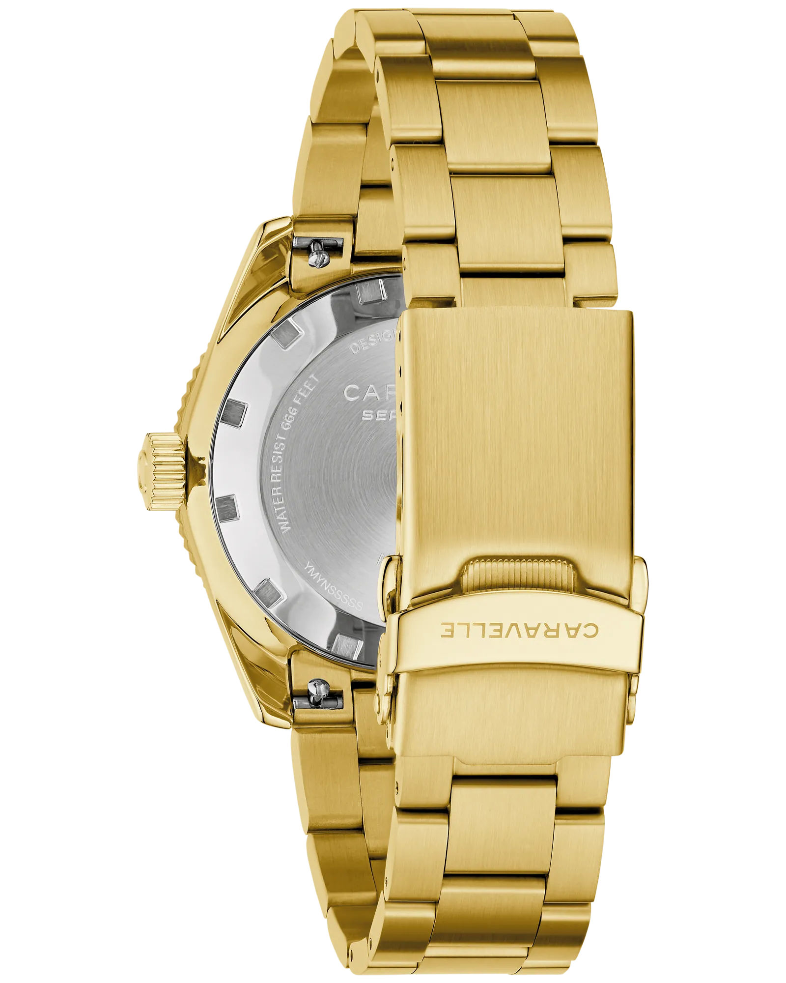 Mens Gold-Tone Strap with Beige Dial