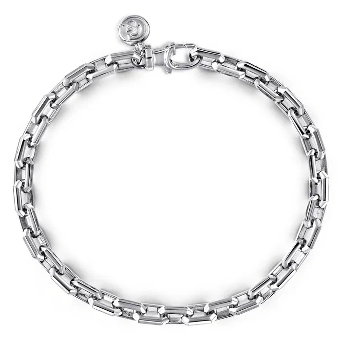 Solid Faceted Chain Bracelet