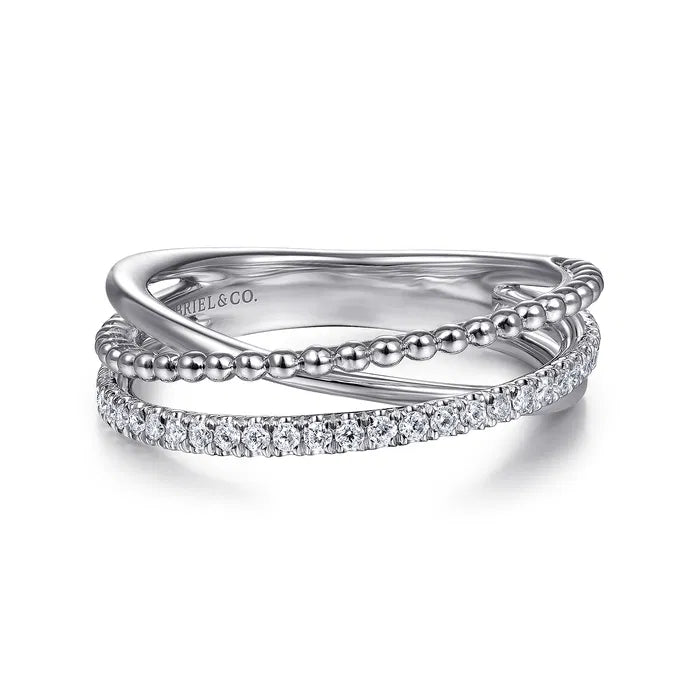 White Sapphire Bujukan Criss Cross Ring