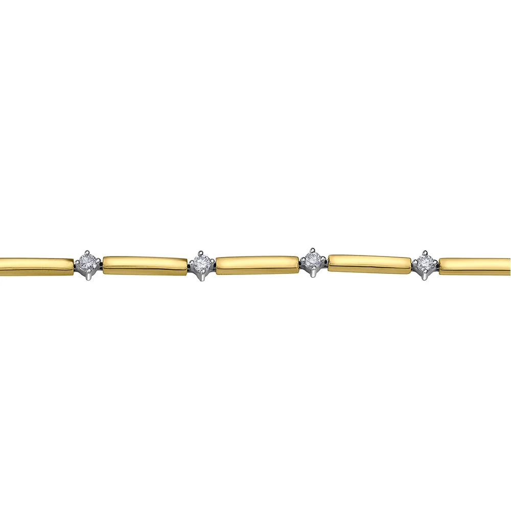 Diamond Two-Toned Bracelet