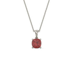 Cushion Cut Birthstone Necklace