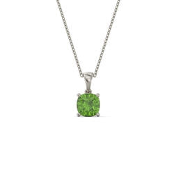 Cushion Cut Birthstone Necklace