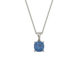 Cushion Cut Birthstone Necklace