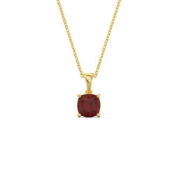 Cushion Cut Birthstone Necklace