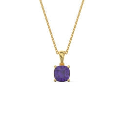 Cushion Cut Birthstone Necklace