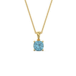Cushion Cut Birthstone Necklace