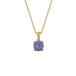 Cushion Cut Birthstone Necklace