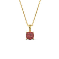 Cushion Cut Birthstone Necklace