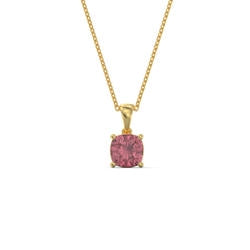Cushion Cut Birthstone Necklace