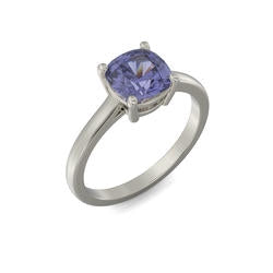 Cushion Cut Birthstone Ring