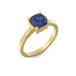 Cushion Cut Birthstone Ring