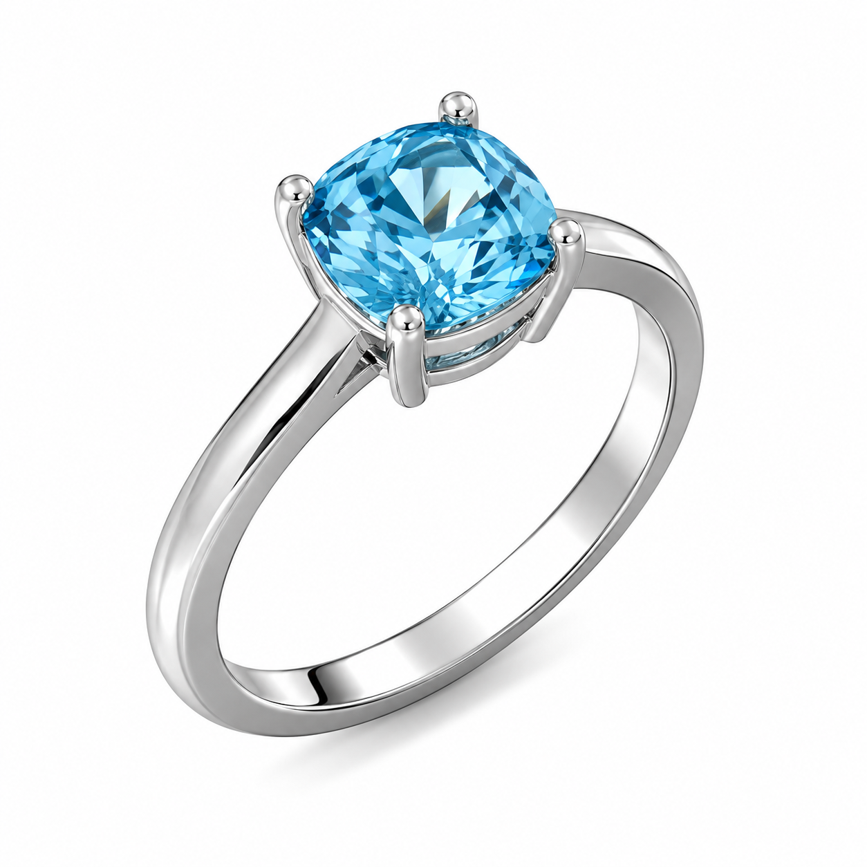 Cushion Cut Birthstone Ring
