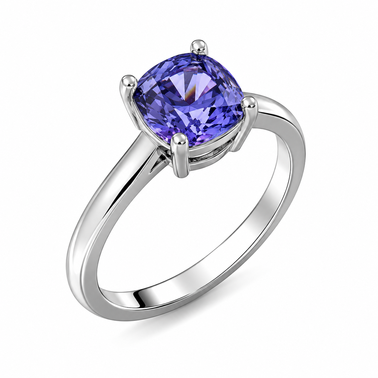 Cushion Cut Birthstone Ring