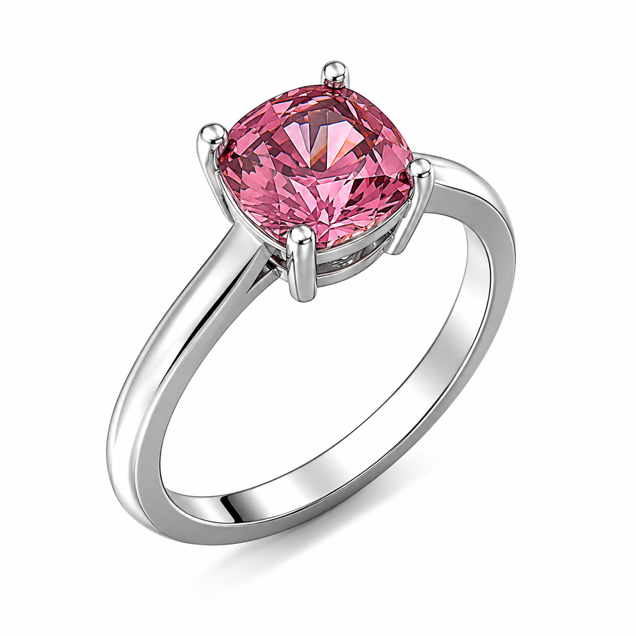 Cushion Cut Birthstone Ring