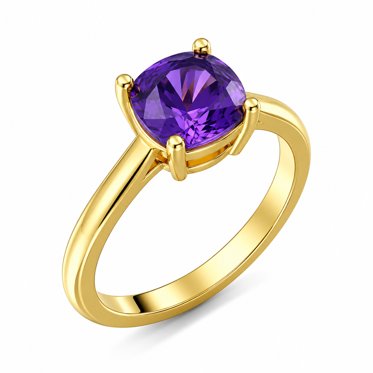 Cushion Cut Birthstone Ring