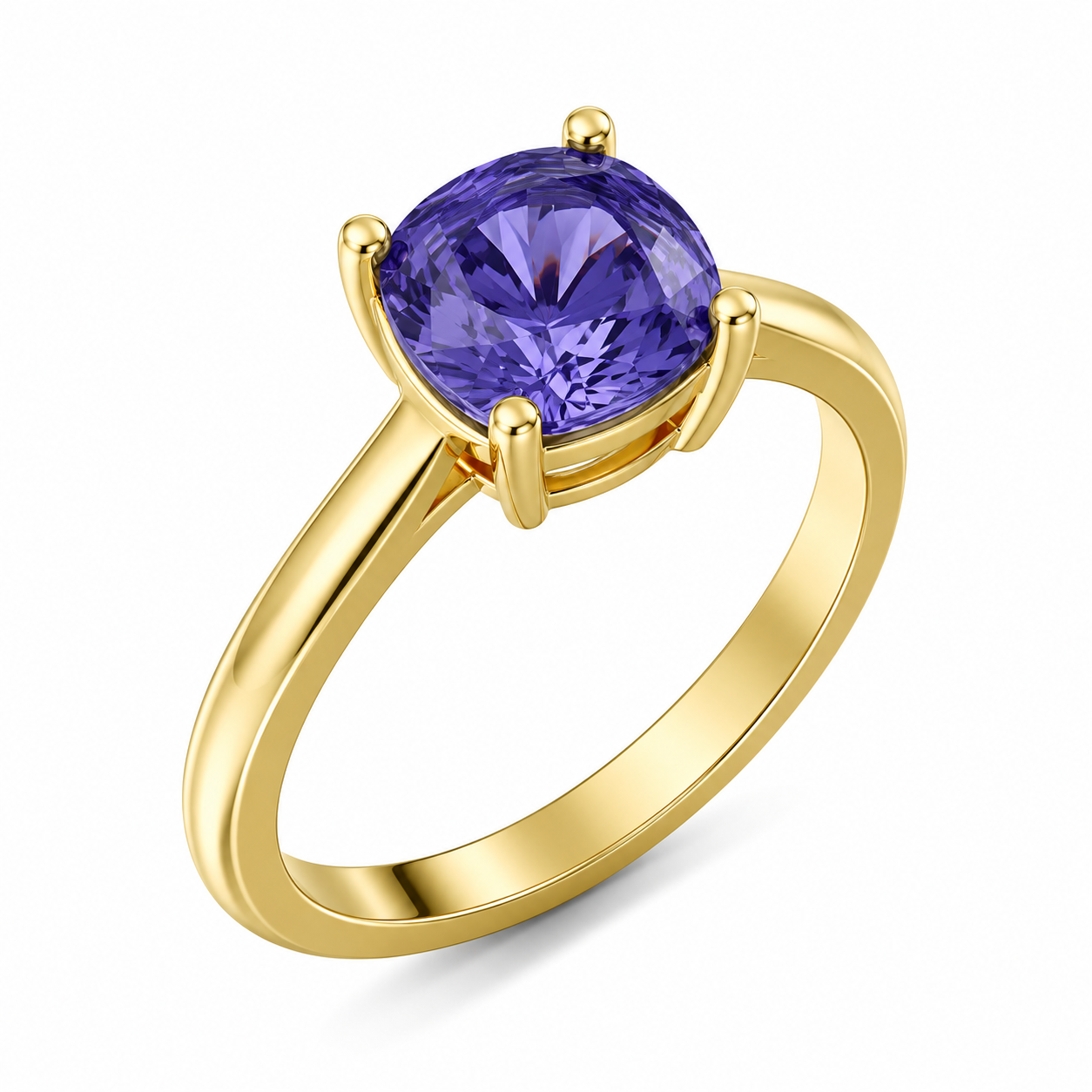 Cushion Cut Birthstone Ring