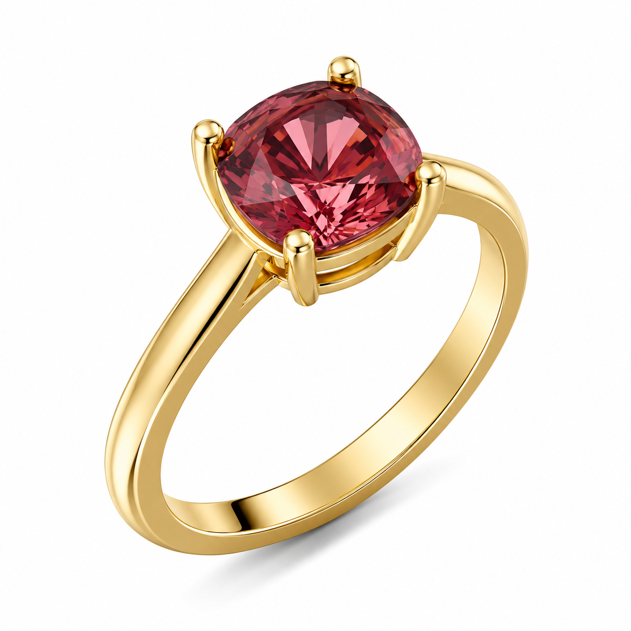 Cushion Cut Birthstone Ring