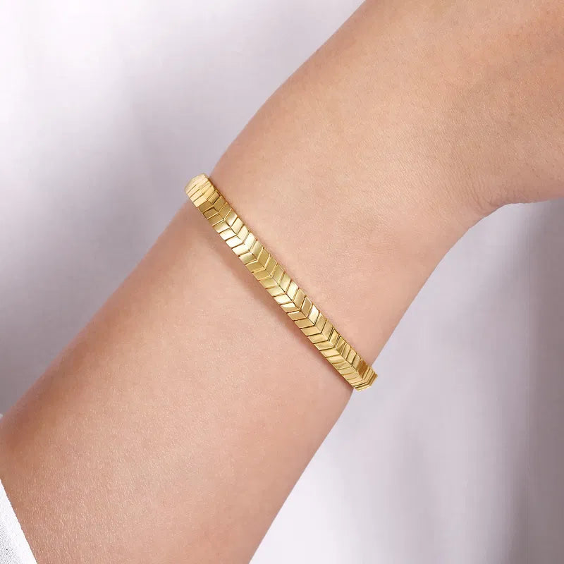 Chevron Open Cuff Bracelet