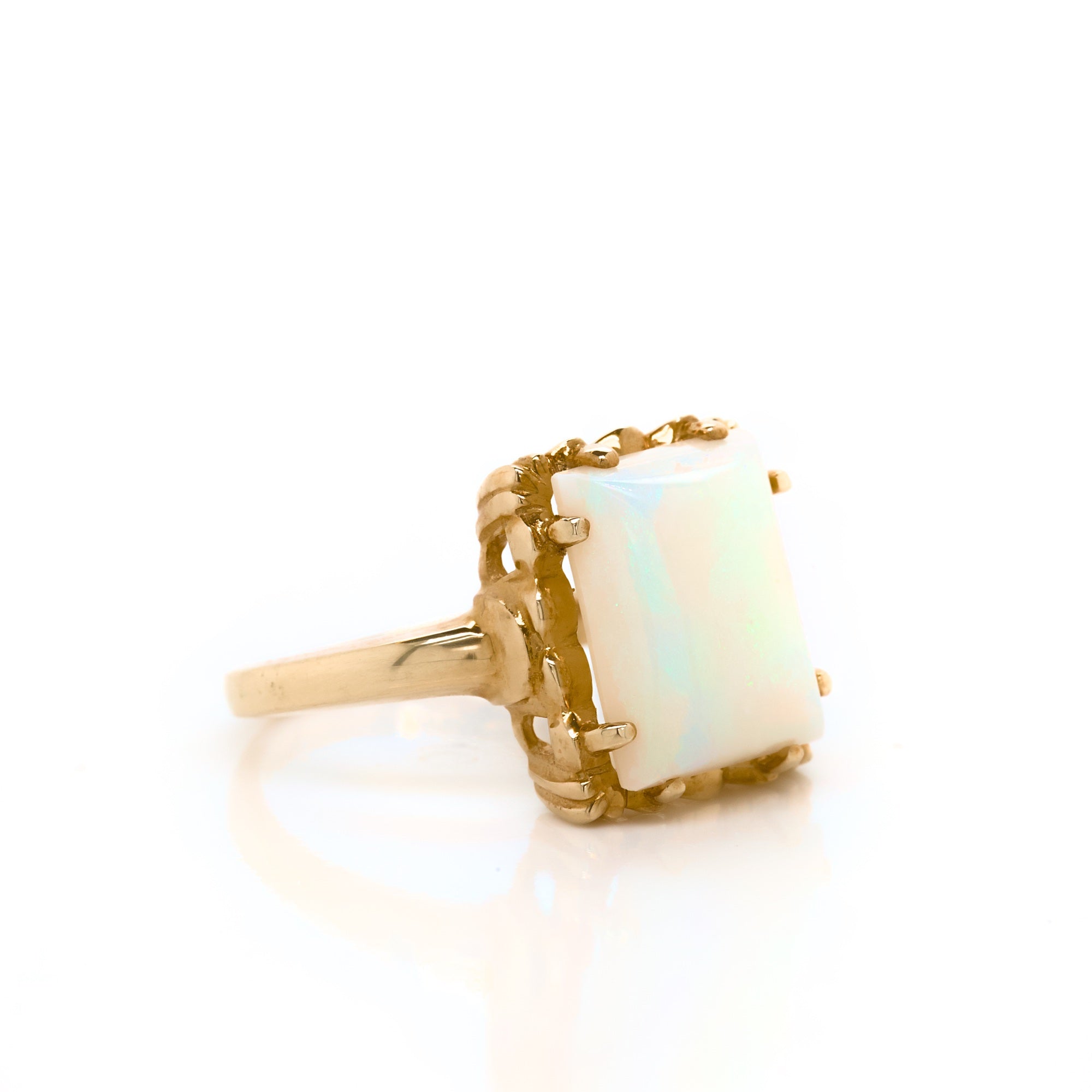 Opal Rectangle Fashion Ring