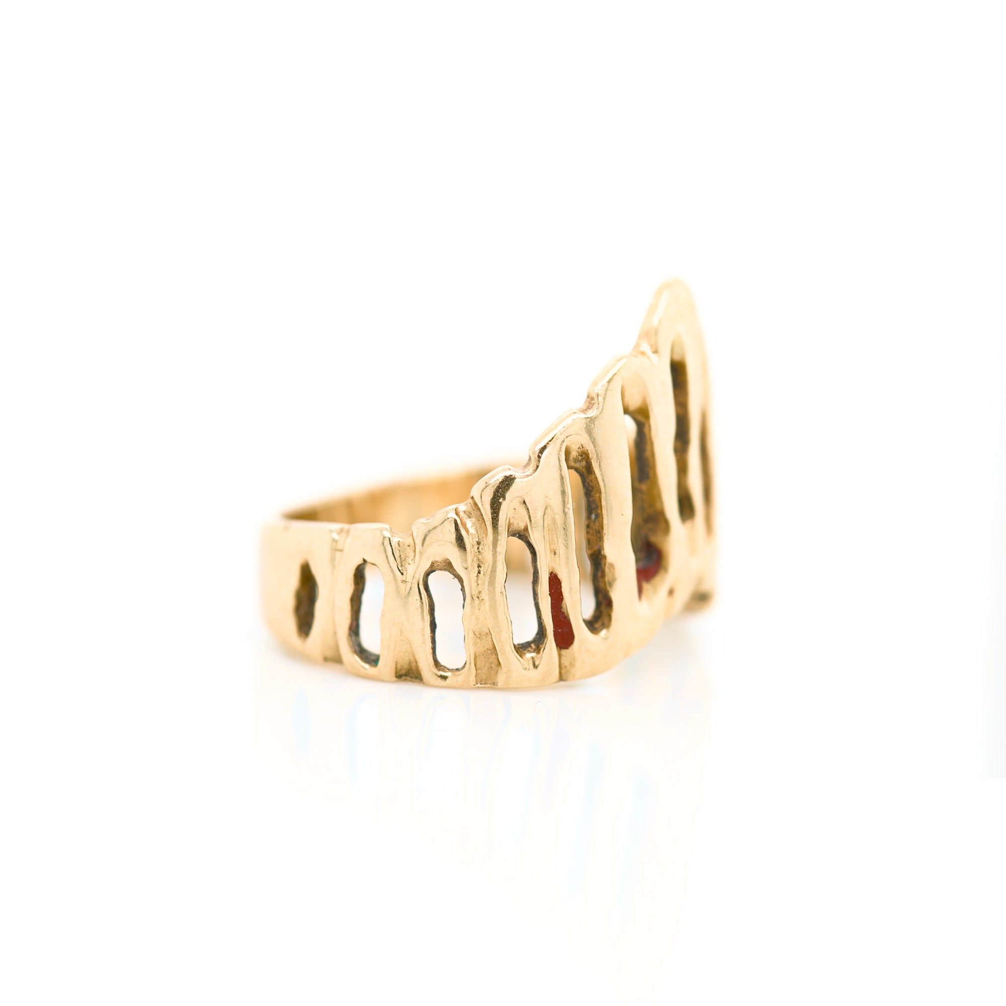 Asymmetrical Chevron Ring