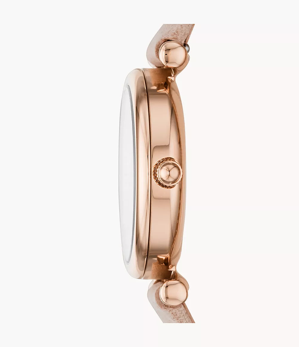 Carlie Mini Blush Leather Watch