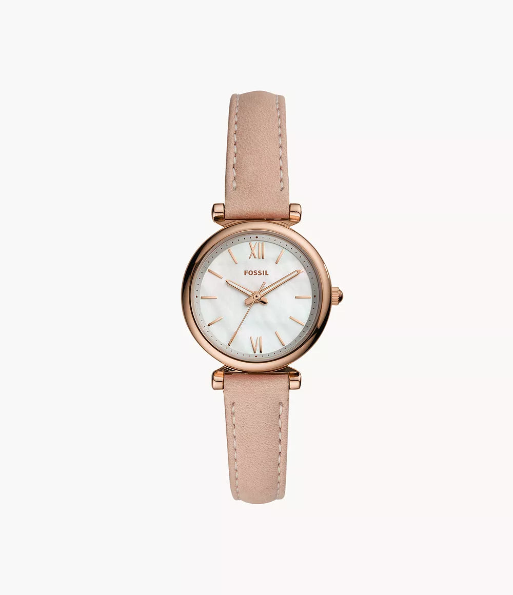 Carlie Mini Blush Leather Watch