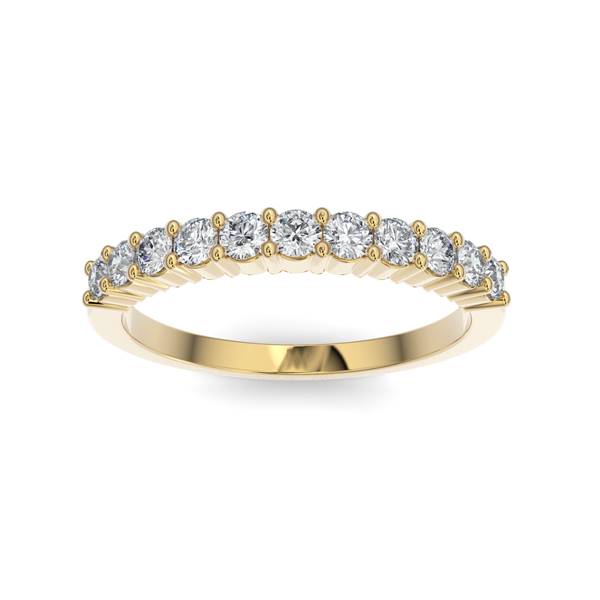 14K Gold Diamond Wedding Band