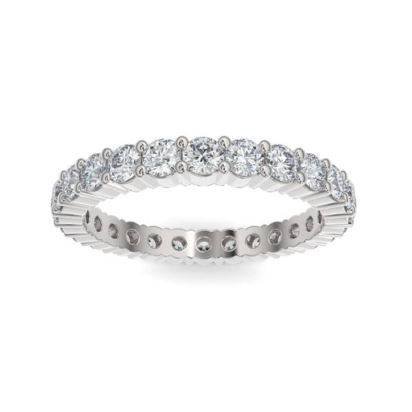 14K Gold Diamond Shared Prong Eternity Wedding Band
