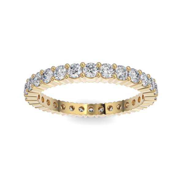 14K Gold Diamond Shared Prong Eternity Wedding Band