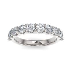 14K Gold Diamond Scalloped Wedding Band