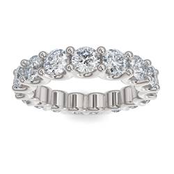 14K Gold Diamond U-Shape Eternity Wedding Band